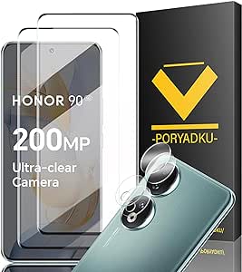 Mkeke 2 2 Pack For HONOR 90 5G Screen Protector 2 Pack  Camera Lens Protector 2 Pack, Bubble Free, 9H Hardness, Tempered Glass Protective Film for HONOR 90