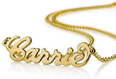18k Gold Plate Personalized Name Necklace - Custom Made Any Name