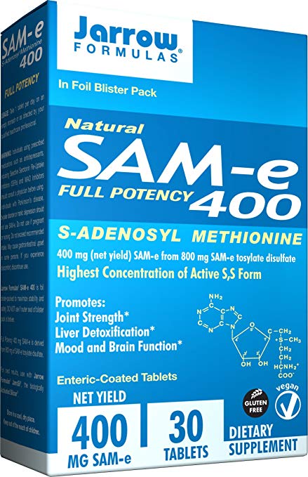 Jarrow Formulas SAM-e, 400 mg, 30 Count (Pack of 3)