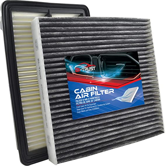 Bi-Trust Engine Cabin Air Filter Kit,Replacement for FRAM CA11121,CF10134,Compatible with Honda Civic L4 2.4L 2012 2013 2014 2015,2-Pack