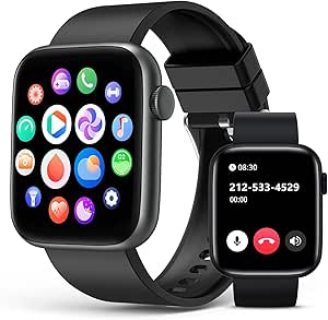 2024 Smart Watch for Men Women with Bluetooth Call,1.9'' HD Full Touch Screen Fitness Watch, Smartwatch with IP67 Waterproof with Sleep Monitor for Android and iOS