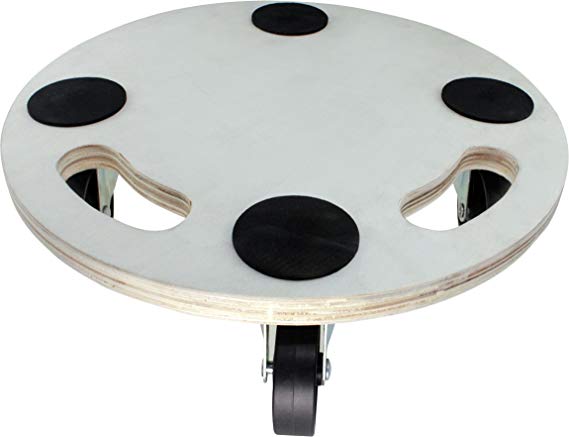 Move-It 3368 15-Inch Round Wood Platform Dolly, 400-lb Load Rating