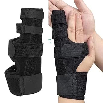 Boxer Break Metacarpal Splint Brace, ZJchao Boxer Splint Adjustable Metacarpal Hand Brace with Bendable Aluminum for 4th 5th Finger Finger Splint Support for Broken Finger (M)