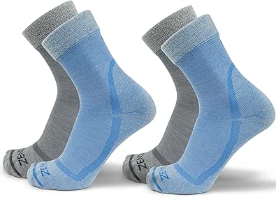 Zensah Calming Sleep Socks - Warm, Soft, Fuzzy, Wool, Thermal, Slipper Sock for Women