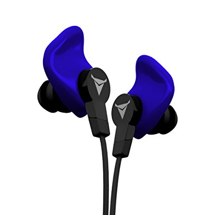 Decibullz CON-BLU Custom Molded In-Ear Headphones, Blue