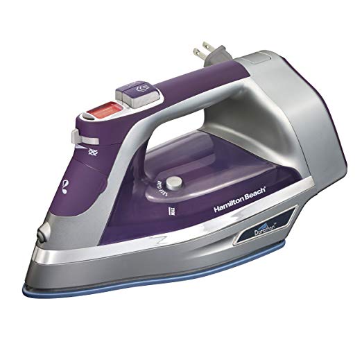 Hamilton Beach 19902R Durathon Digital Iron with Retractable Cord, Purple & Grey