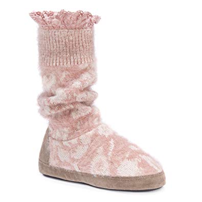 MUK LUKS Women's Vanessa Open Pink Slipper