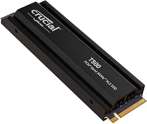 Crucial T500 4TB Gen4 NVMe M.2 Internal Gaming SSD with Heatsink, Up to 7000MB/s, PlayStation 5 Compatible   1mo Adobe CC All Apps- CT4000T500SSD5