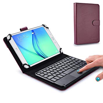 Cooper TOUCHPAD Executive Keyboard case Compatible with Google Nexus 7 | 2-in-1 Bluetooth Wireless Keyboard with Touchpad & Leather Folio Cover | Touchpad Mouse (Purple)