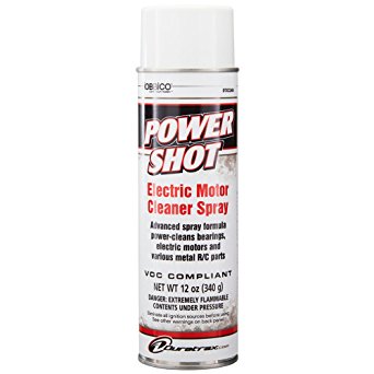 Duratrax Power Shot Electric Motor Cleaner Spray for Radio Controlled Electric Motors, 12 ounces