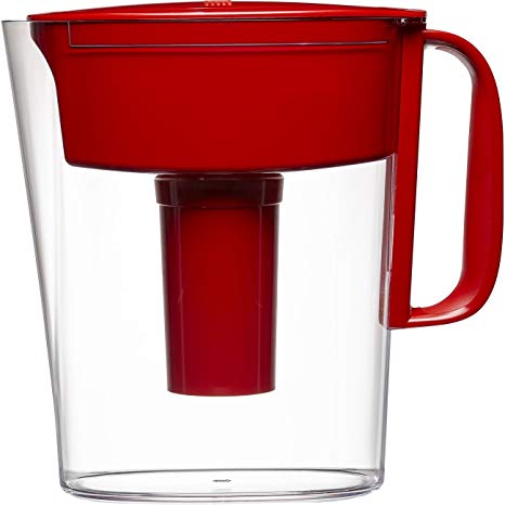 Brita Small 5 Cup Metro Water Pitcher with Filter - BPA Free - Red