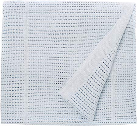 Cuddles Collection Cot Bed Cellular Blanket (Blue)