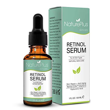 Retinol Serum 2.5% with Hyaluronic Acid, Vitamin E for Face, Aloe Vera, vitamin b5 Organic and Natural A+ Serum - 60ml