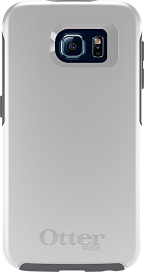 OtterBox SYMMETRY SERIES for Samsung Galaxy S6 - Retail Packaging - Glacier (White/Gunmetal Grey)