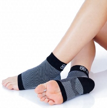 Plantar Fasciitis Therapy Wrap Socks By Deneve - Oarthopedic Shoe Ankle, Arch, Heel Compression Support Brace - Orthotic Foot Pain Relief Sleeve Insoles (L)