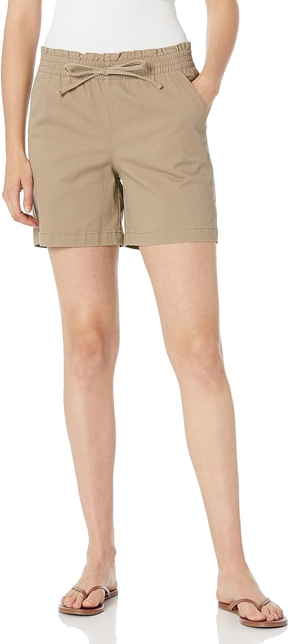 Gloria Vanderbilt Women's Pull on Wide Leg Chino Short