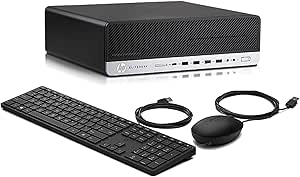 HP EliteDesk 800 G5 SFF Desktop Computer PC Intel Core i5-9600 up to 4.9 GHz 16GB DDR4 RAM 256GB SSD, WiFi, Keyboard & Mouse, DVD, Intel UHD Graphics 630, DisplayPort, Windows 11 (Renewed)