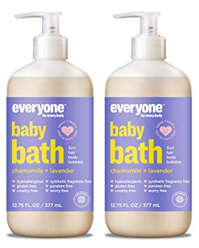 EveryOne Baby Chamomile and Lavender Wash (Pack of 2) With Oat, Lavender Oil, Orange Peel Oil, Quinoa Protein, Organic Aloe Leaf, Chamomile, Limonene, Rice Proteins and Calendula, 12.75 fl. oz. each