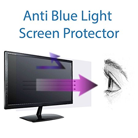 Anti Blue Light Screen Protector (3 Pack) for 19 Inches Widescreen Desktop Monitor. Filter out Blue Light and relieve computer eye strain to help you sleep better