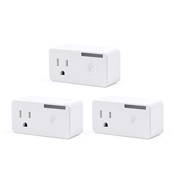 BN-LINK Smart WiFi Outlet, Hubless with Energy Monitoring and Timer Function, No Hub Required, White, Compatible with Alexa and Google Assistant (3-Pack)