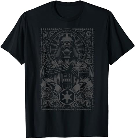 Star Wars Dark Side Darth Vader Ornate Etching T-Shirt T-Shirt