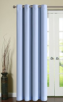 Fairyland Blackout Curtains Window Treatment Thermal Insulated Grommet Drape for Living Room,1 Panel,52 by 63 inch,Blue