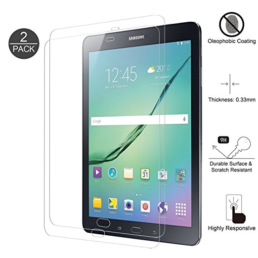 Galaxy Tab A 10.1 Screen Protector, Albc 2-PACK Anti Glare Fingerprint Resistant Tempered Glass Screen Protector High Definition Shatterproof screen For Samsung Tab A 10.1-Inch SM-T580/SM-T585 (2Pack)