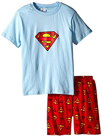 Big S" Boys Shorts 2 Piece Pajama Set 100% Cotton Blue,Size 6Mos-14Yrs
