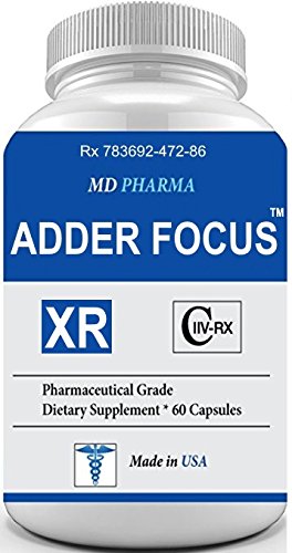ADDER FOCUS XR ® (Pharmaceutical Grade OTC - Over The Counter – Brain Booster Pills) – Enhance Focus Factor - Increase Memory, Mental Alertness, Clarity & Energy - Clinically Proven Ingredients