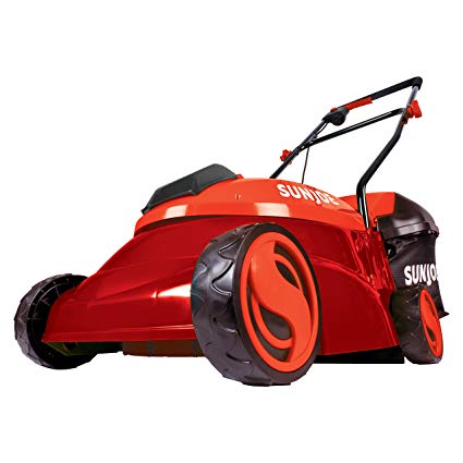 Sun Joe MJ401C-XR-RED 14" 28V 5Ah Cordless Lawn Mower, Red