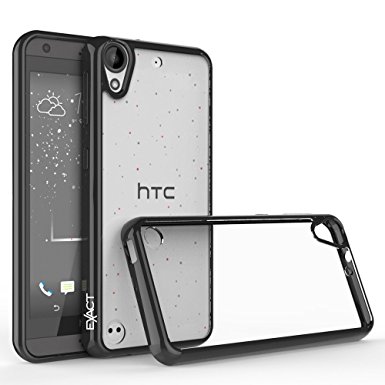 HTC DESIRE 530 Case ,Exact [PRISM Series]-[TPU Grip Bumper][Scratch Resistant][Corner Protection] Protective Slim-Fit Transparent Bumper Case for HTC DESIRE 530 (2016) Black/Clear