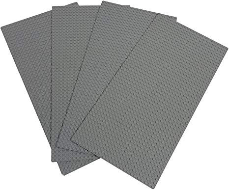 Imex 4Pack Light Gray Compatible Brick Building Baseplates 7.5'' x 15'' 48x24 Stud