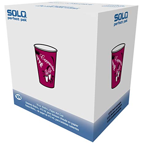 Solo OF16BI-0041 16 oz Bistro SSP Paper Hot Cup (Case of 300)