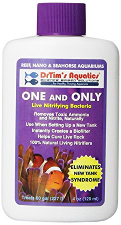 DrTim's Aquatics One and Only Live Nitrifying Bacteria for Cycling Reef and Nano Aquariums, 4-Ounce