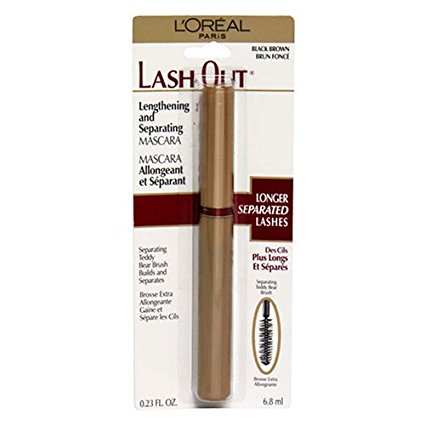 L'Oreal Lash Out Extra Lengthening Mascara, Black Brown - .23 fl oz