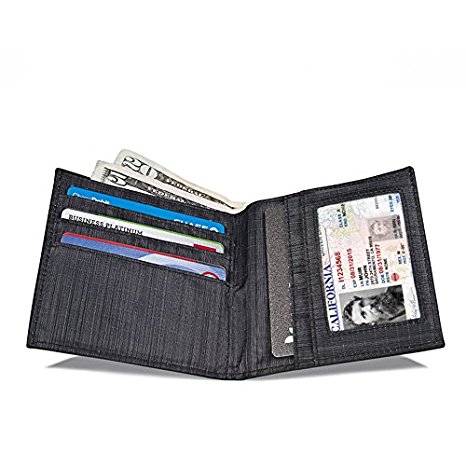 Allett Slim Leather RFID ID Wallet, Black