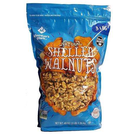 An Item of Natural Shelled Walnuts (3 lbs.) - Pack of 2 - Bulk Disc