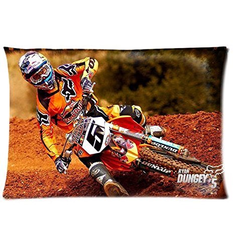 Ryan Dungey Motocross FreeStyle Custom Pillowcase Cover Two Side Picture Size 16x24 Inch