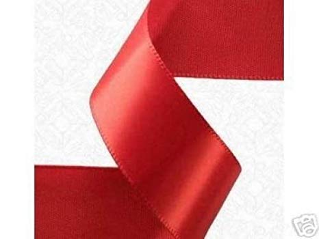 3/8"x100 yds Double Face Satin ribbon-Red