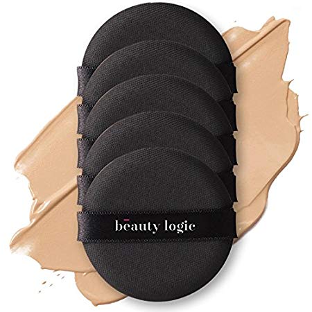 Beauty Logic Rubycell Cushion Air Puff (Set of 5) - 100% Latex Free, Reusable, Velvety - Perfect For Powder, Cream or Liquid Application with Flawless Result