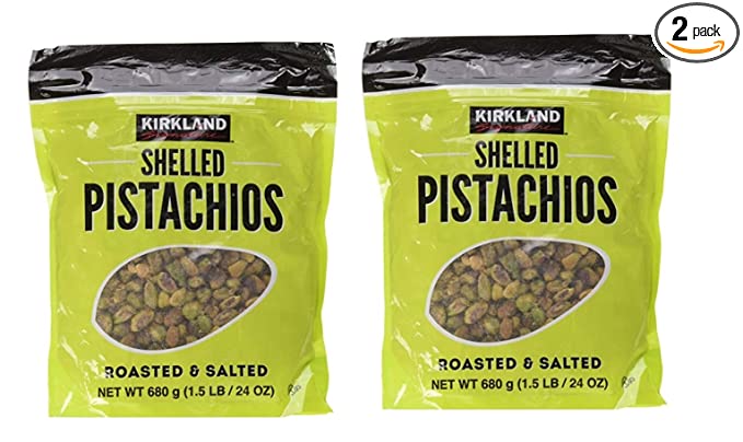 Kirkland Signature Shelled Pistachios, Roasted & Salted, 24 oz (2 Pack)