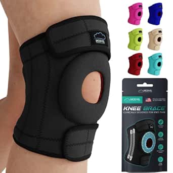 Modvel Knee Brace for Women & Men with Side Stabilizers, Patella Gel Pads for Meniscus Tear for Maximum Knee Pain Support - ACL Knee Braces for Running, Workout, Arthritis