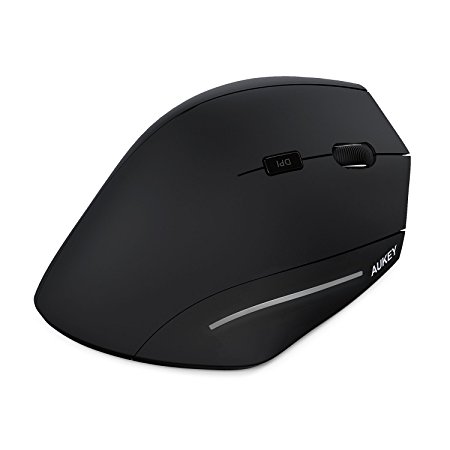 AUKEY Ergonomic Mouse, Wireless Vertical Mouse with 3 Adjustable DPI Levels and 6 Buttons for PCs and Laptops