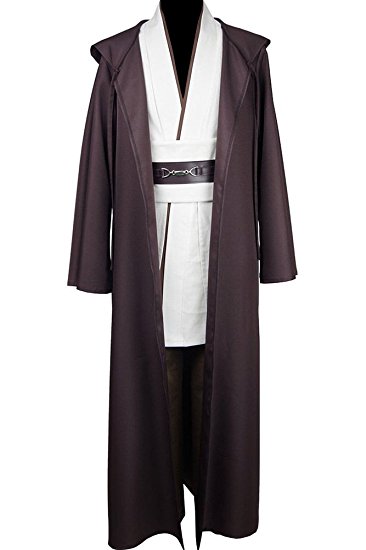 Star Wars Kenobi Jedi TUNIC Hooded Robe Costume Cosplay european adult Male Size