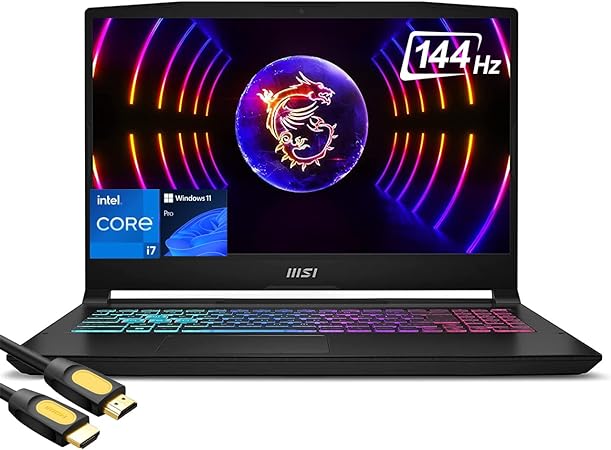 MSI Katana 15 Gaming Laptop, 15.6" FHD IPS 144Hz, 13th Gen Intel 10-Core i7-13620H, GeForce RTX 4070, 64GB DDR5, 2TB PCIe 4.0, RGB Backlit, WiFi 6, Cooler Boost 5, USB-C, SPS HDMI Cable, Win 11 Pro