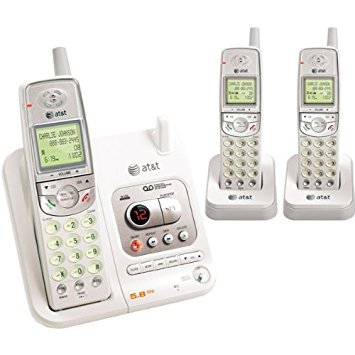 AT&T EL42308 5.8 GHz Cordless Phone with Three Handsets and Answering System
