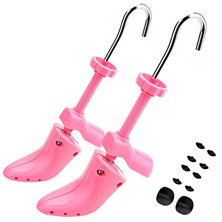 Minerva Pair of Premium Ladies' High Heel Shoe Stretcher with E-Book, 2-way Adjustable Plastic Shoe Trees for Women (USA size5 - 9)
