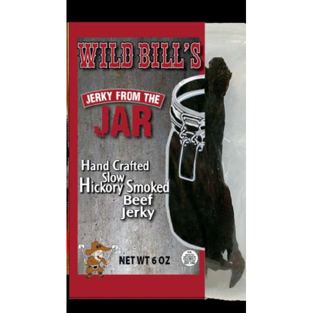 Wild Bill's Jerky From The Jar Slow Hickory Smocked Beef Jerky, 6 Oz.