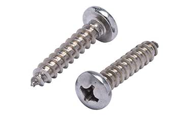 Bolt Dropper #14 X 1-3/4" Pan Head Phillips Wood, (25pc), 18-8 (304) Stainless Steel Screws