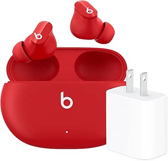 Beats Studio Buds with Apple 20W USB-C Power Adapter - Red